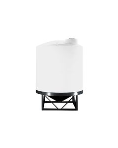 85 Gallon 44 Degree Plastic Cone Bottom Inductor Tank with Fully Draining  Outlet in White