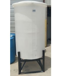 85 Gallon 44 Degree Plastic Cone Bottom Inductor Tank with Fully Draining  Outlet in White