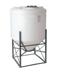 300 GALLON NORWESCO CONE BOTTOM TANK / without stand (48" D x 56" H)