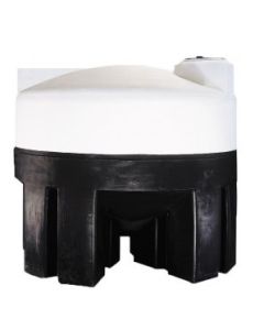 550 GALLON NORWESCO CONE BOTTOM TANK With Poly Stand (73" D x 57" H)