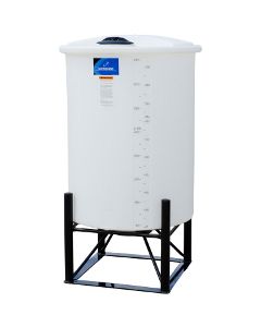 200 GALLON ACE ROTO-MOLD 15 DEGREE CONE BOTTOM TANK - FLAT TOP - W/O STAND (36" D x 55" H)