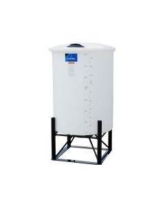 325 GALLON ACE ROTO-MOLD 15 DEGREE CONE BOTTOM TANK - FLAT TOP - W/O STAND (36" D x 84" H)