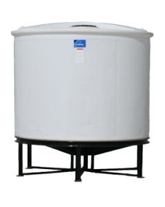 1710 GALLON ACE ROTO-MOLD 15 DEGREE OPEN TOP CONE BOTTOM TANK with bolt-on top ( 86" D x 87" H)