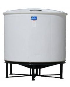 2440 GALLON ACE ROTO-MOLD 30 DEGREE OPEN TOP CONE BOTTOM TANK with bolt-on top (90" D x 117" H)
