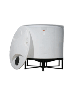 2350 GALLON ACE ROTO-MOLD 15 DEGREE OPEN TOP CONE BOTTOM TANK with bolt-on top (90" D x 106" H)