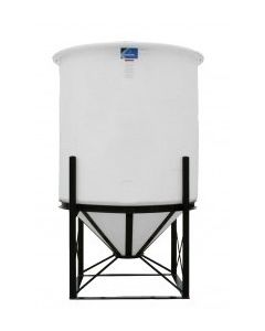 2610 GALLON ACE ROTO-MOLD 45 DEGREE OPEN TOP CONE BOTTOM TANK with bolt-on top (86" D x 95" H)